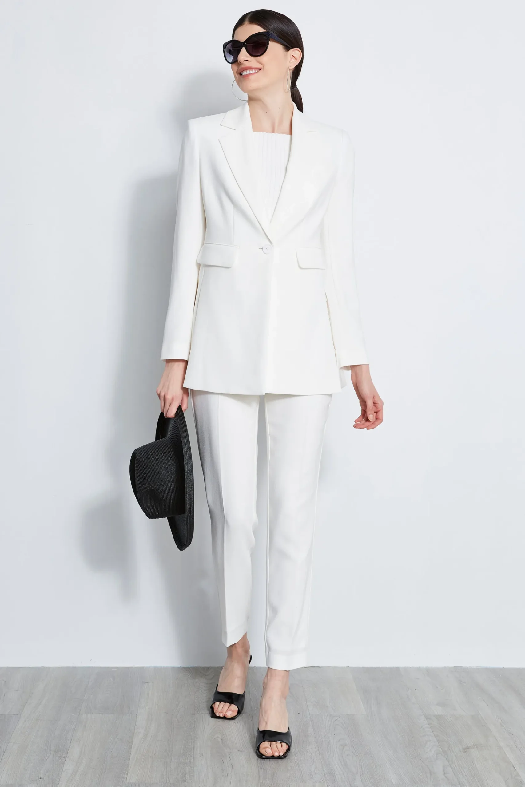 Elie Tahari Side Slit Blazer- Jackets & Blazers