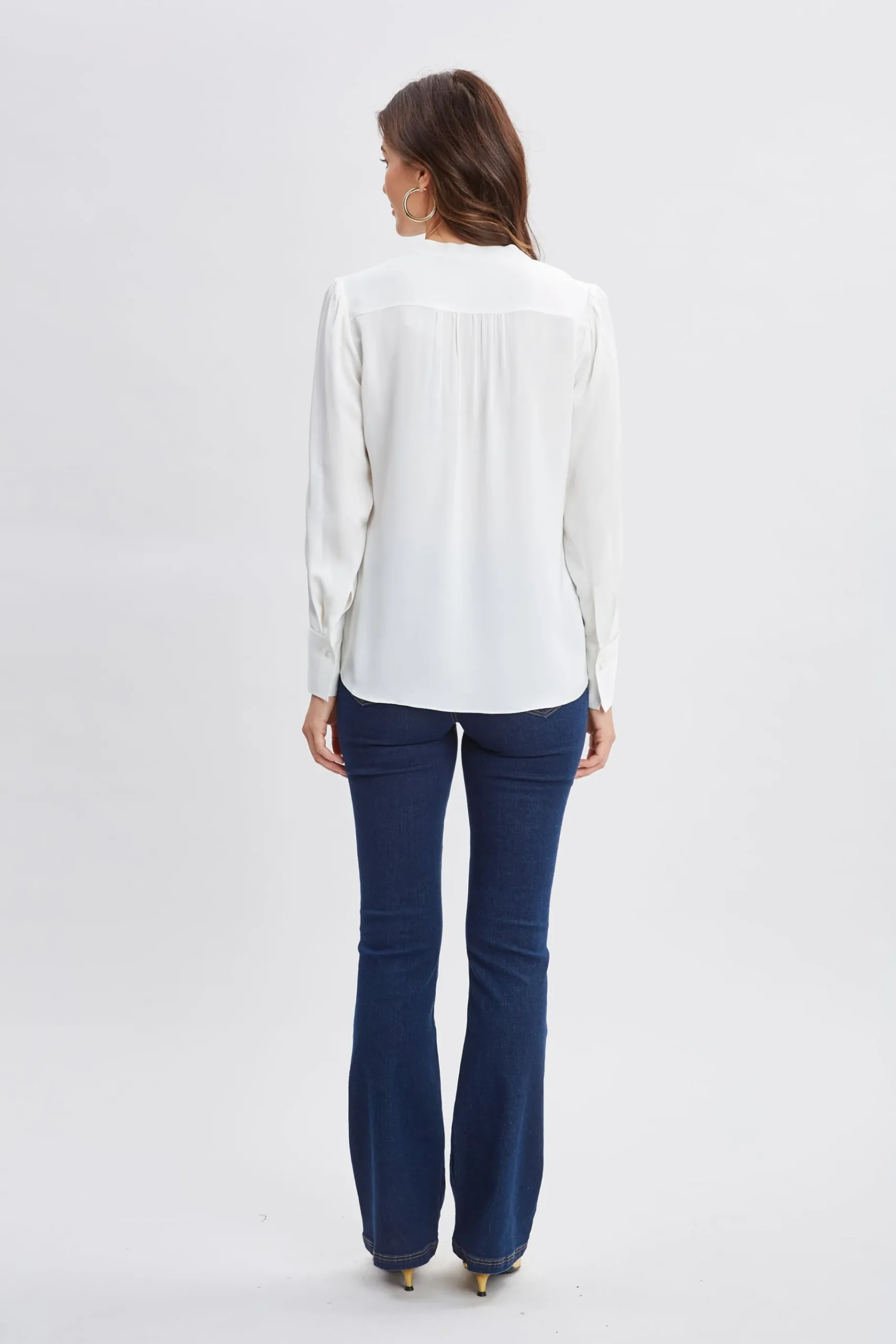 Elie Tahari Silk Chain Tassel Shirt- Tops & Sweaters