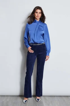 Elie Tahari Silk Draped Neck Shirt- Tops & Sweaters