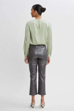 Elie Tahari Silk Keyhole Shirt- Tops & Sweaters