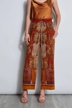 Elie Tahari Silk Raj Print Pant- Bottoms