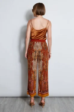 Elie Tahari Silk Raj Print Pant- Bottoms