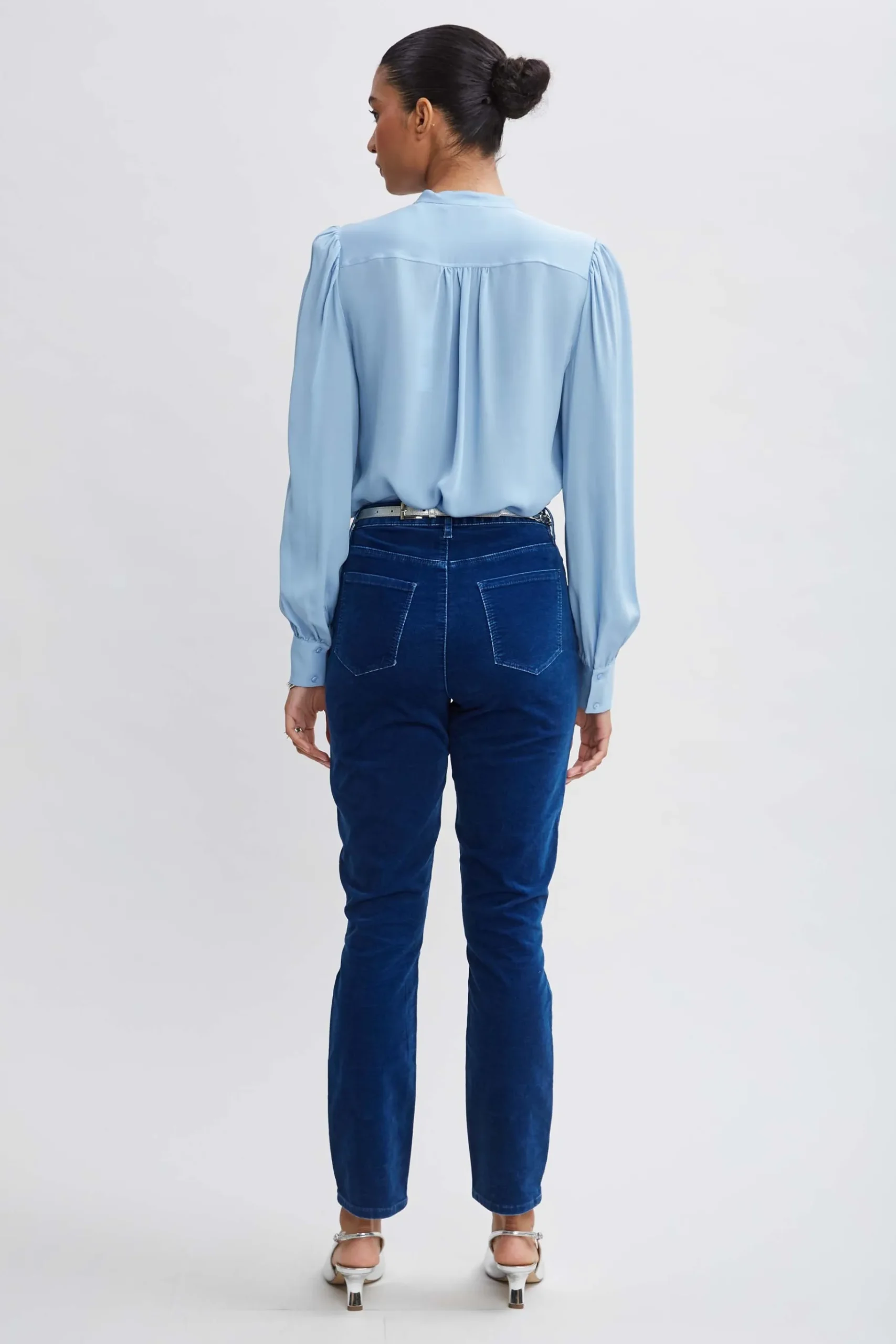 Elie Tahari Silk Ruffle Button Down Shirt- Tops & Sweaters|Suiting