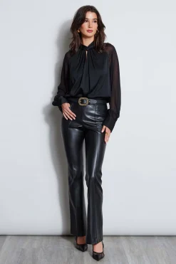 Elie Tahari Silk Twist Keyhole Shirt- Tops & Sweaters