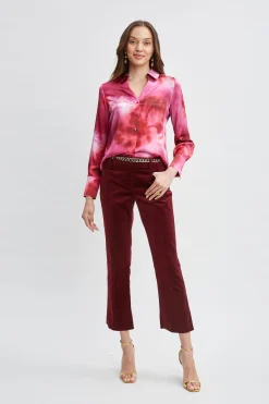 Elie Tahari Silk Venetian Glass Shirt- Tops & Sweaters