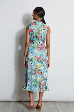 Elie Tahari Silk Wild Meadow Shirt Dress- Dresses & Jumpsuits|Sleeveless Dresses
