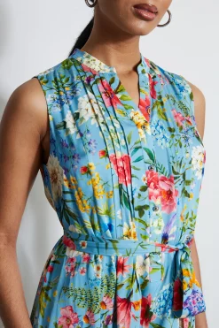 Elie Tahari Silk Wild Meadow Shirt Dress- Dresses & Jumpsuits|Sleeveless Dresses