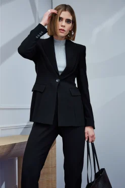 Elie Tahari Single Button Blazer- Jackets & Blazers