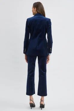 Elie Tahari Single Button Velvet Blazer- Jackets & Blazers|Suiting