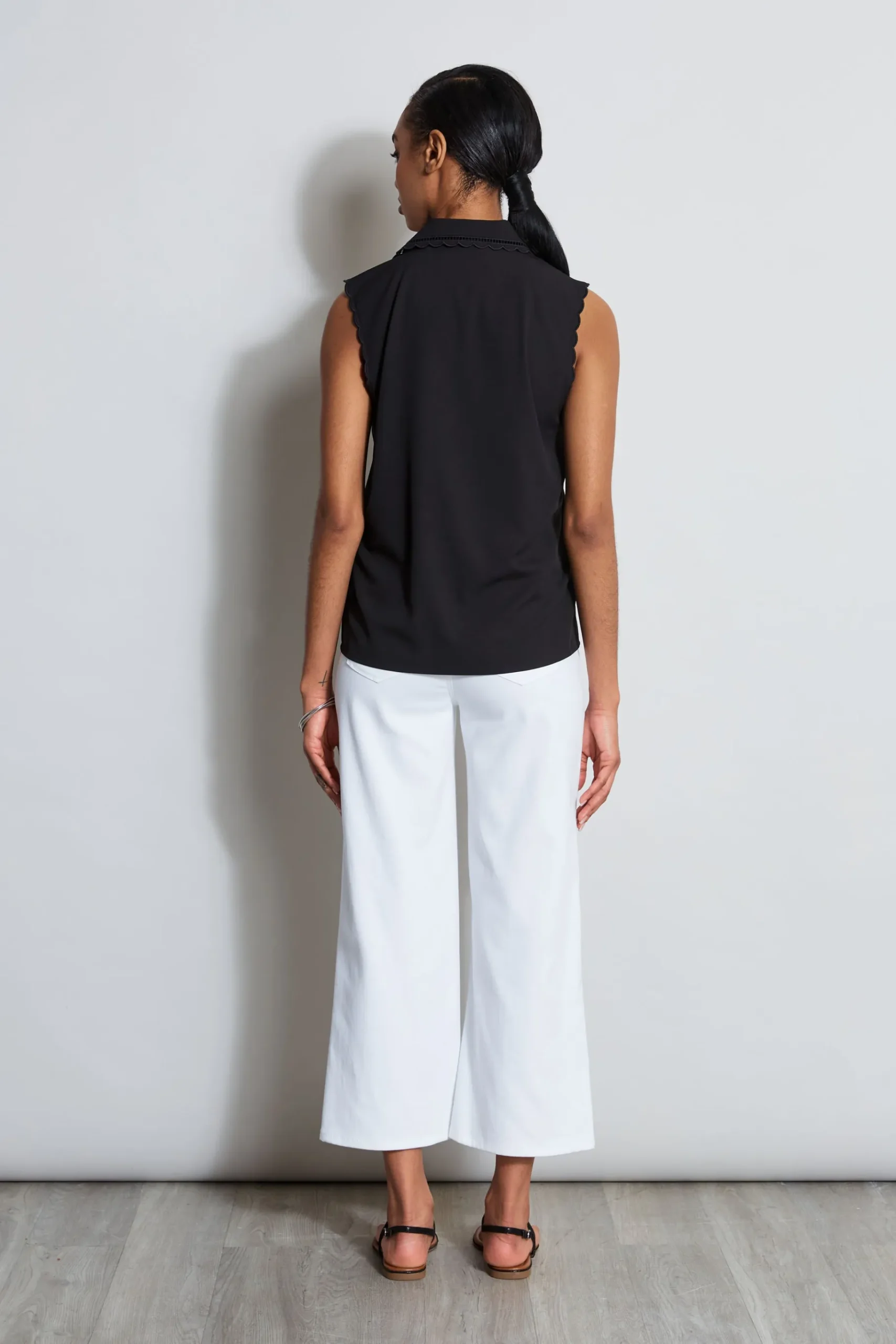 Elie Tahari Sleeveless Button-Down Shirt- Tops & Sweaters