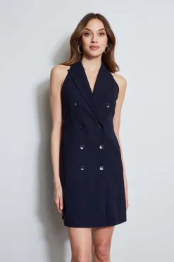 Elie Tahari Sleeveless Double Breasted Blazer Dress- Dresses & Jumpsuits|Sleeveless Dresses