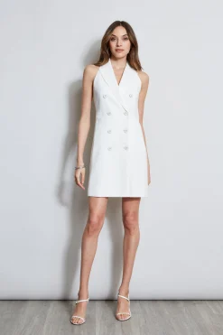 Elie Tahari Sleeveless Double Breasted Blazer Dress- Dresses & Jumpsuits|Sleeveless Dresses