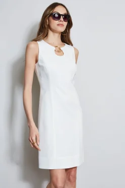 Elie Tahari Sleeveless Keyhole Ring Dress- Dresses & Jumpsuits|Sleeveless Dresses