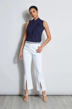 Elie Tahari Sleeveless Twist Knit- Tops & Sweaters
