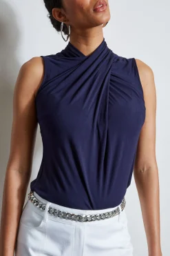 Elie Tahari Sleeveless Twist Knit- Tops & Sweaters