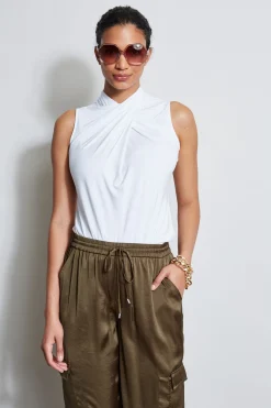 Elie Tahari Sleeveless Twist Knit- Tops & Sweaters