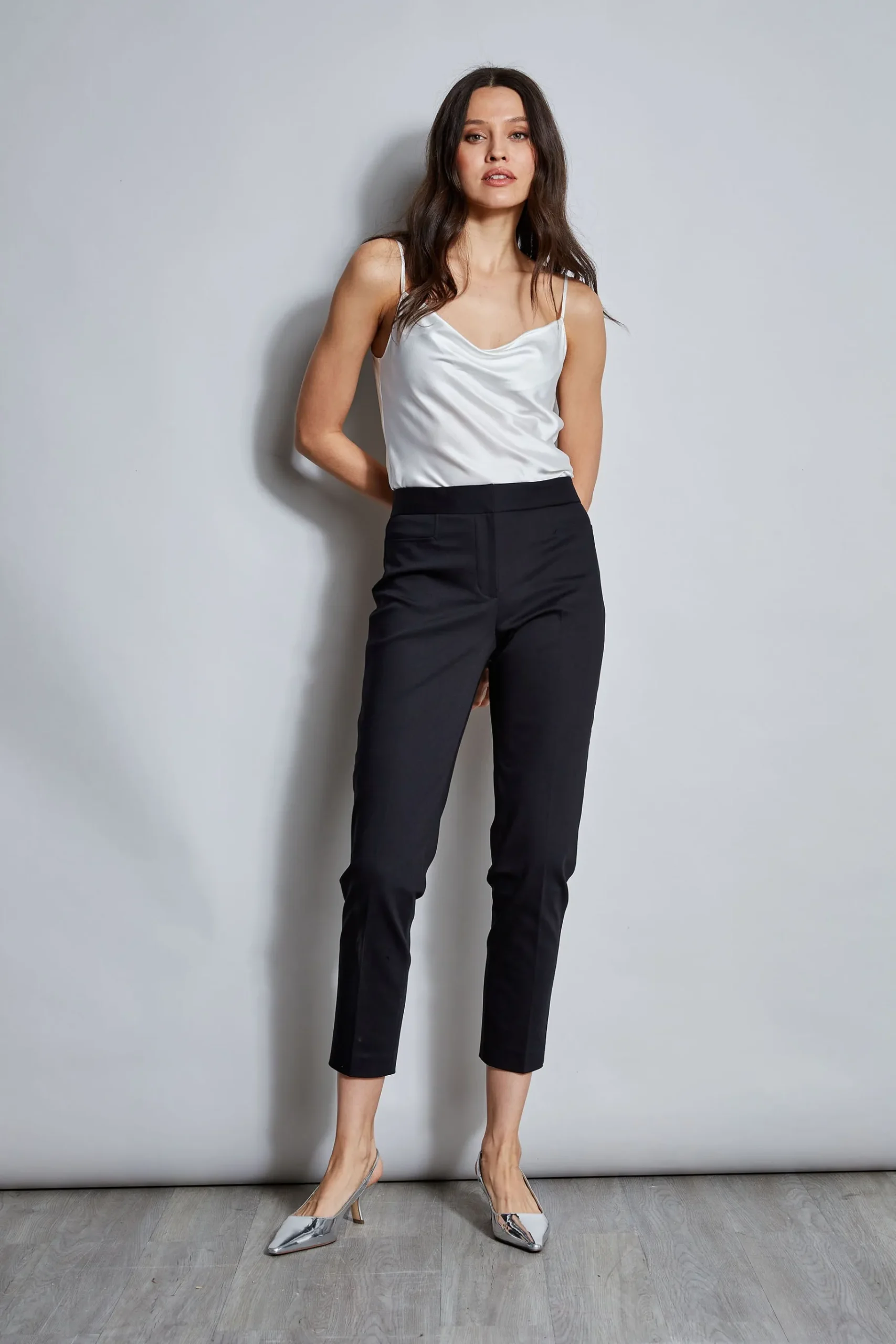 Elie Tahari Slim Cotton Pocket Pant- Bottoms