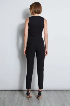 Elie Tahari Slim Fit Crepe Pant- Bottoms|Suiting