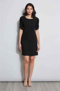 Elie Tahari Slit Sleeve Dress- Dresses & Jumpsuits|Short Sleeve Dresses