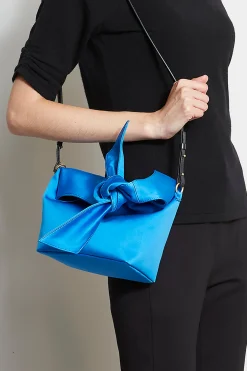 Elie Tahari Small Satin Knot Handbag- Fragrance|Gloves