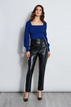 Elie Tahari Square Neck Sweater- Tops & Sweaters
