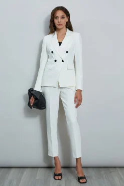 Elie Tahari Stitch Double Breasted Blazer- Jackets & Blazers