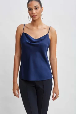 Elie Tahari Stretch Silk Satin Cami- Tops & Sweaters