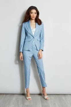 Elie Tahari Sun Print Single Button Blazer- Jackets & Blazers