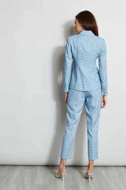 Elie Tahari Sun Print Single Button Blazer- Jackets & Blazers