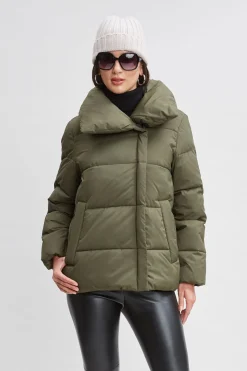 Elie Tahari Tahari Asymmetric Short Puffer Coat- Coats