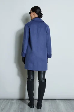 Elie Tahari Tahari Double Face Wool Blend Two Button Coat- Coats