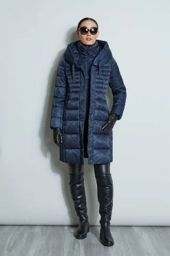 Elie Tahari Tahari Double Layer Long Puffer Coat- Coats