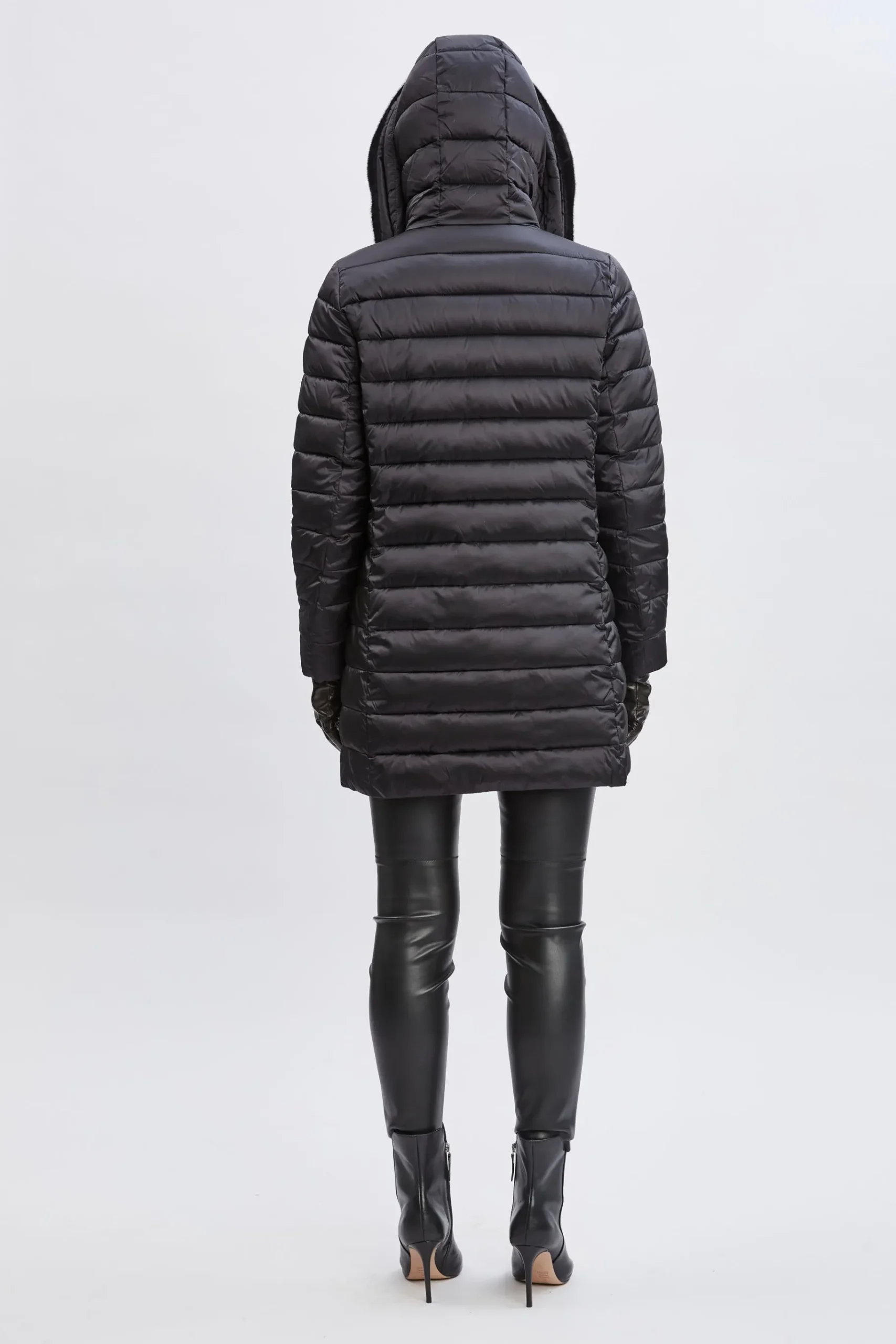 Elie Tahari Tahari Faux Fur Collar Puffer Coat- Coats