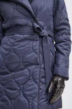 Elie Tahari Tahari Lightweight Quilted Wrap Puffer Coat- Coats