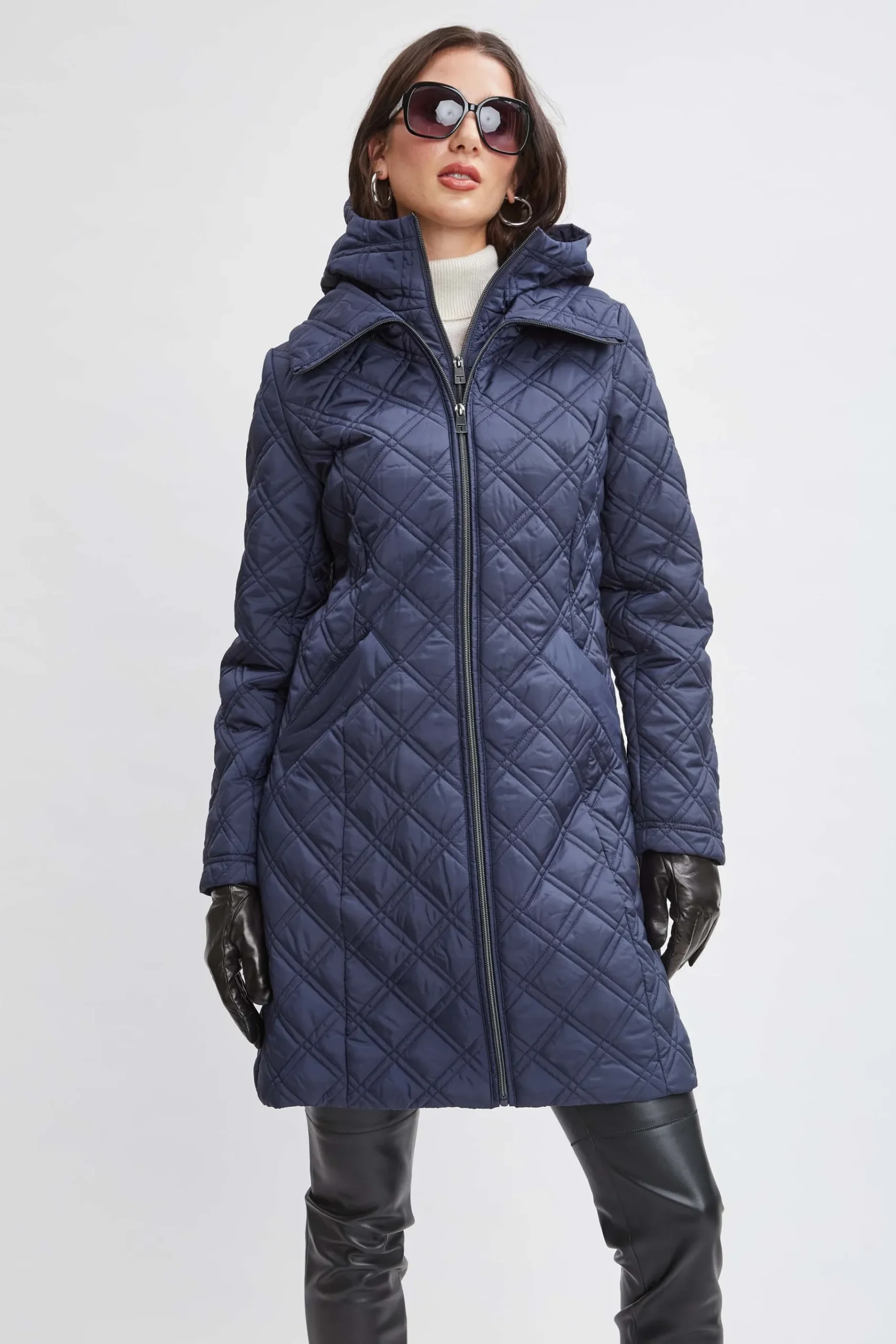 Elie Tahari Tahari Quilted Puffer Coat- Coats
