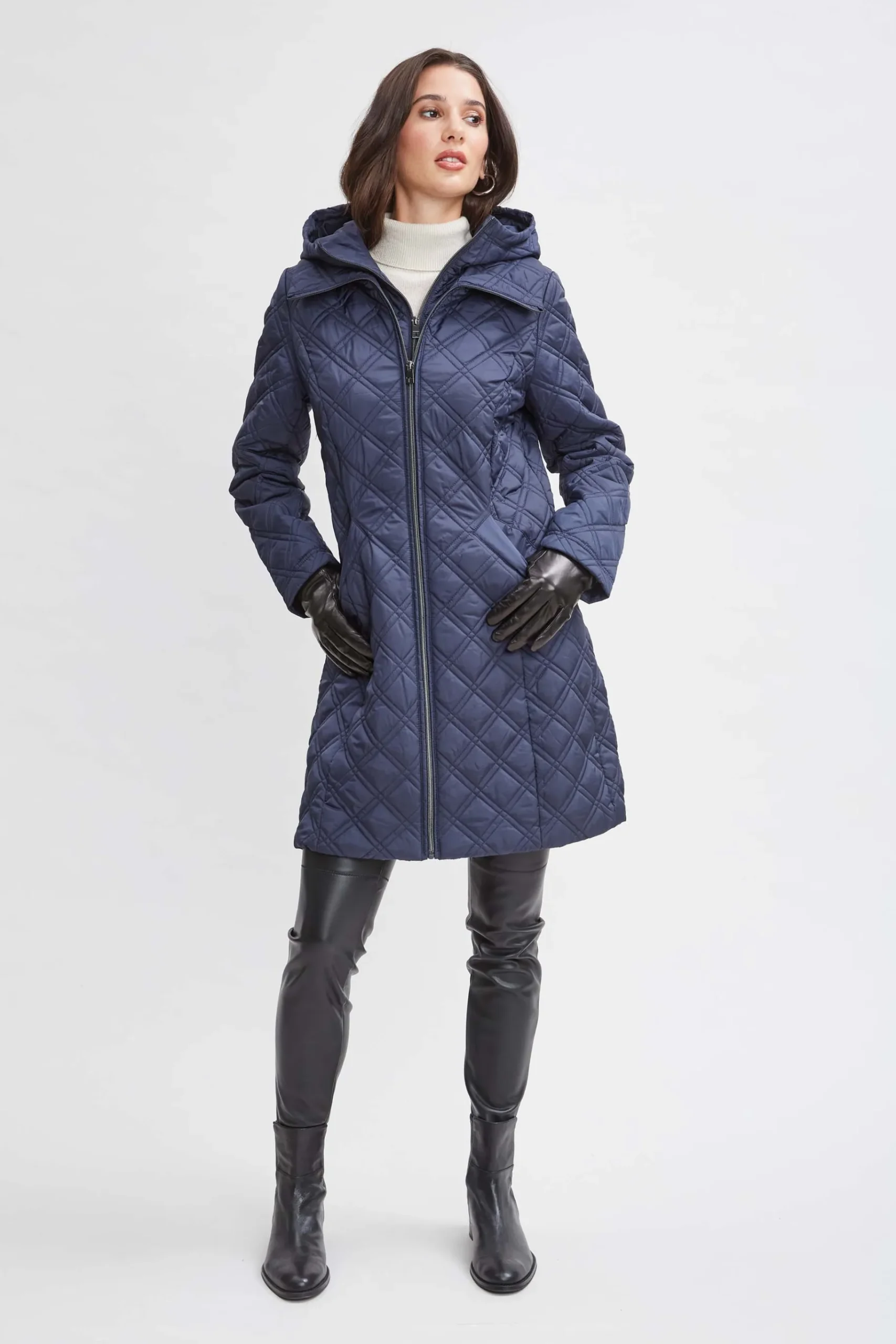 Elie Tahari Tahari Quilted Puffer Coat- Coats