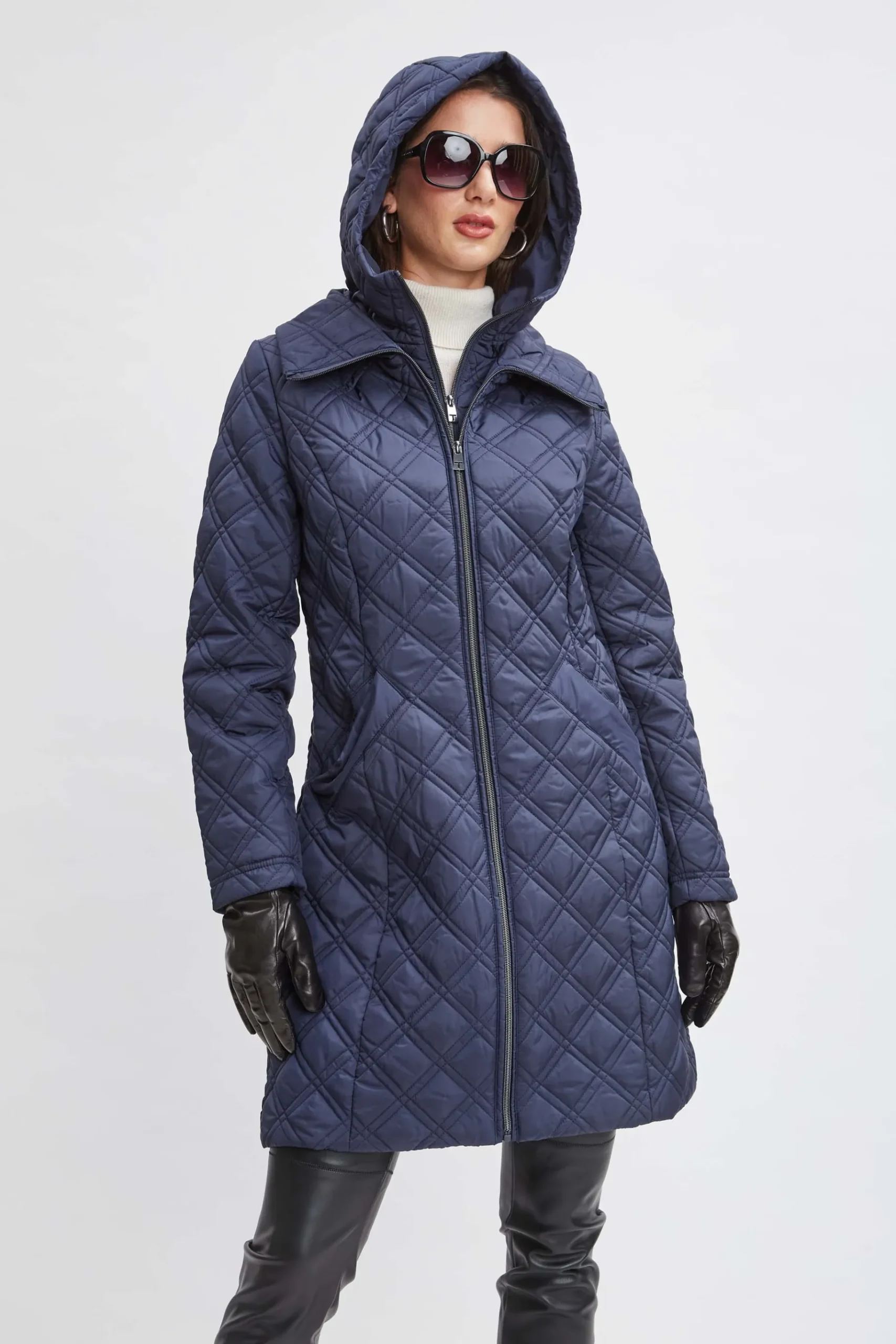 Elie Tahari Tahari Quilted Puffer Coat- Coats