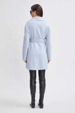 Elie Tahari Tahari Wool Blend Double Face Wrap Coat- Coats