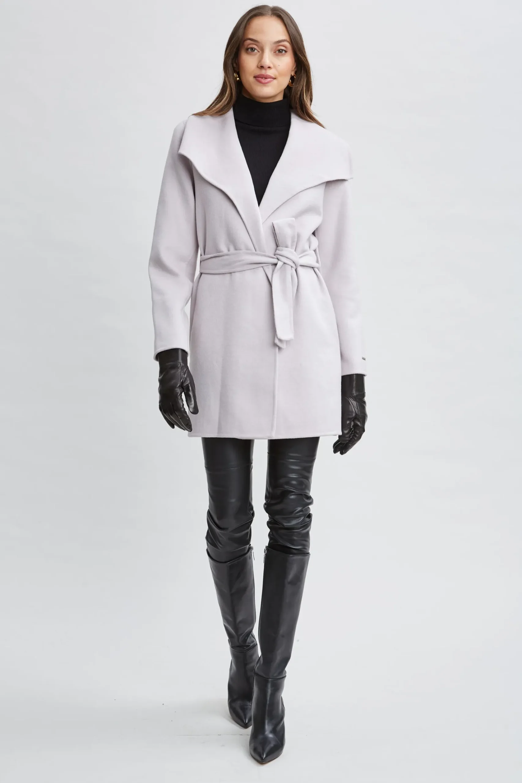 Elie Tahari Tahari Wool Blend Wrap Coat- Coats
