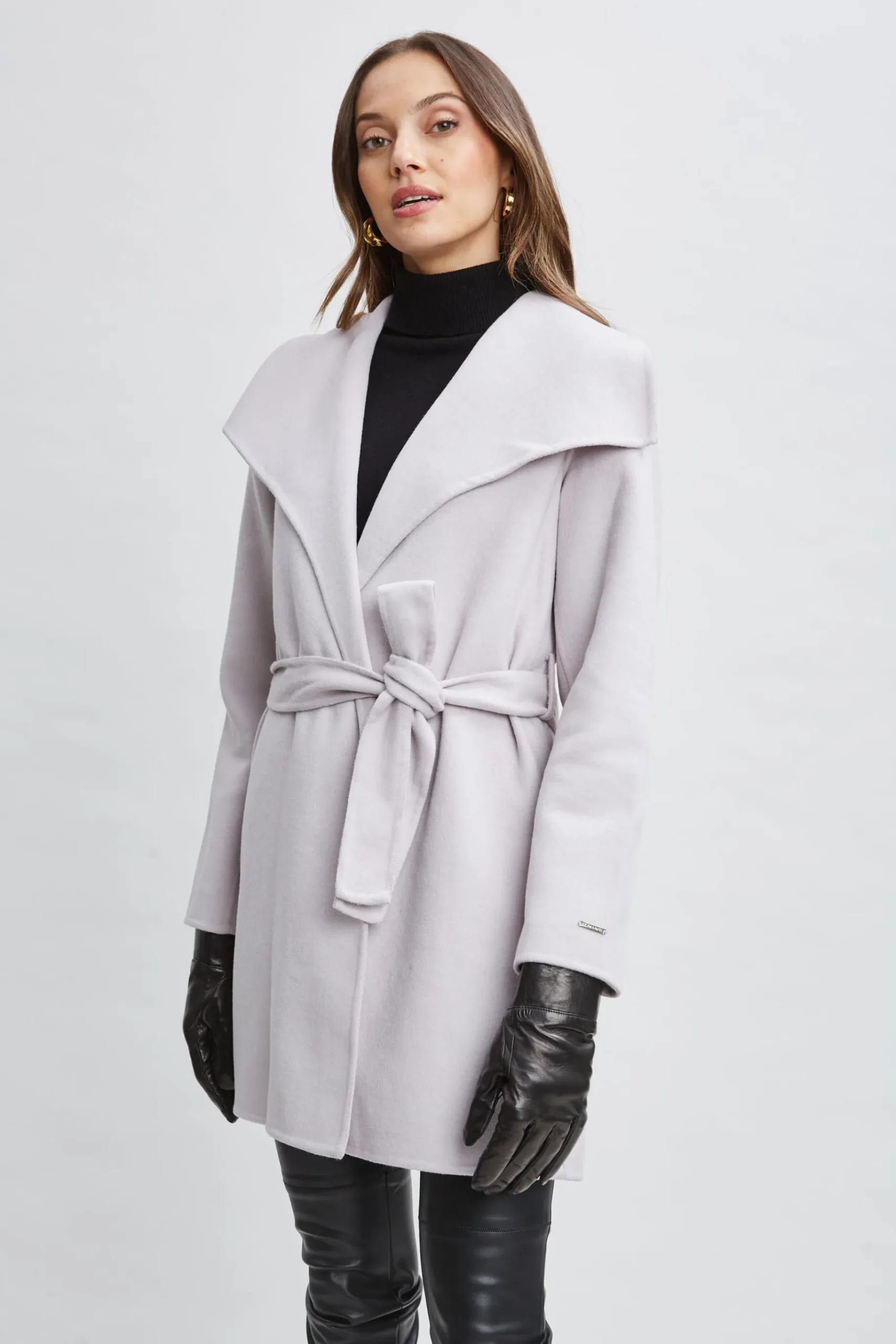 Elie Tahari Tahari Wool Blend Wrap Coat- Coats