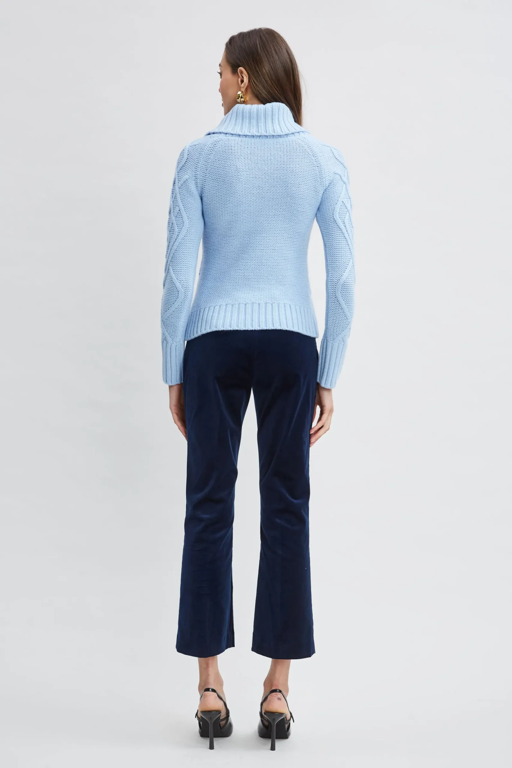 Elie Tahari Texture Turtleneck Wool Sweater- Tops & Sweaters