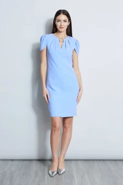 Elie Tahari Tulip Ring Shift Dress- Dresses & Jumpsuits|Short Sleeve Dresses