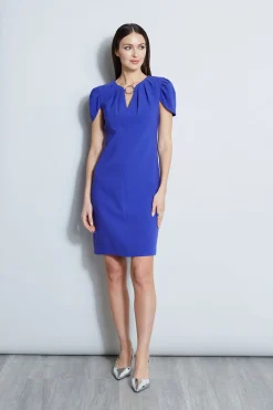 Elie Tahari Tulip Ring Shift Dress- Dresses & Jumpsuits|Short Sleeve Dresses