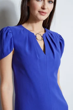 Elie Tahari Tulip Ring Shift Dress- Dresses & Jumpsuits|Short Sleeve Dresses