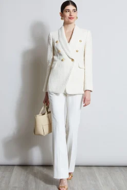 Elie Tahari Tweed Double Breasted Blazer- Jackets & Blazers