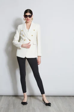 Elie Tahari Tweed Double Breasted Blazer- Jackets & Blazers