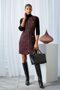 Elie Tahari Tweed Pocket Dress- Dresses & Jumpsuits|Suiting
