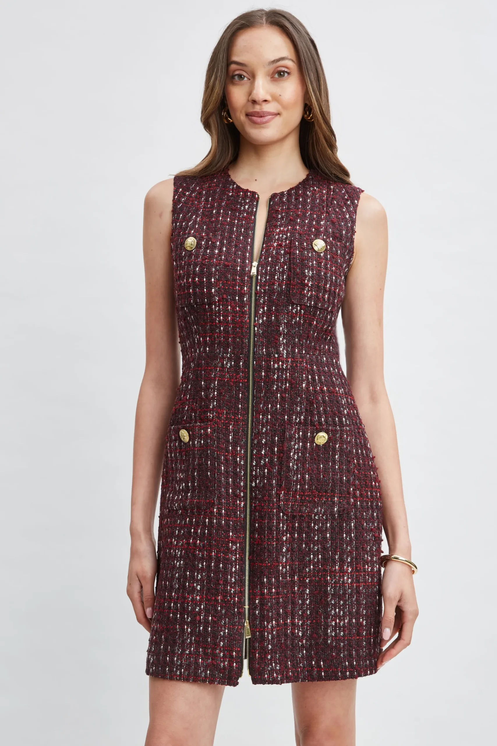 Elie Tahari Tweed Pocket Dress- Dresses & Jumpsuits|Suiting