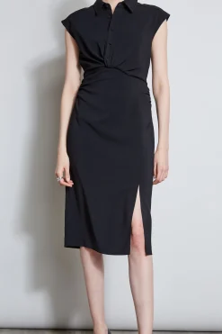 Elie Tahari Twist Button Dress- Dresses & Jumpsuits