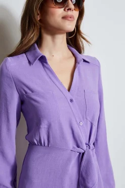 Elie Tahari Utility Tie Shirt Dress- Dresses & Jumpsuits